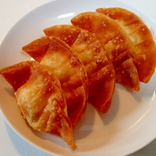 ❤カレー風味ゆで卵の餃子の皮揚げ❤